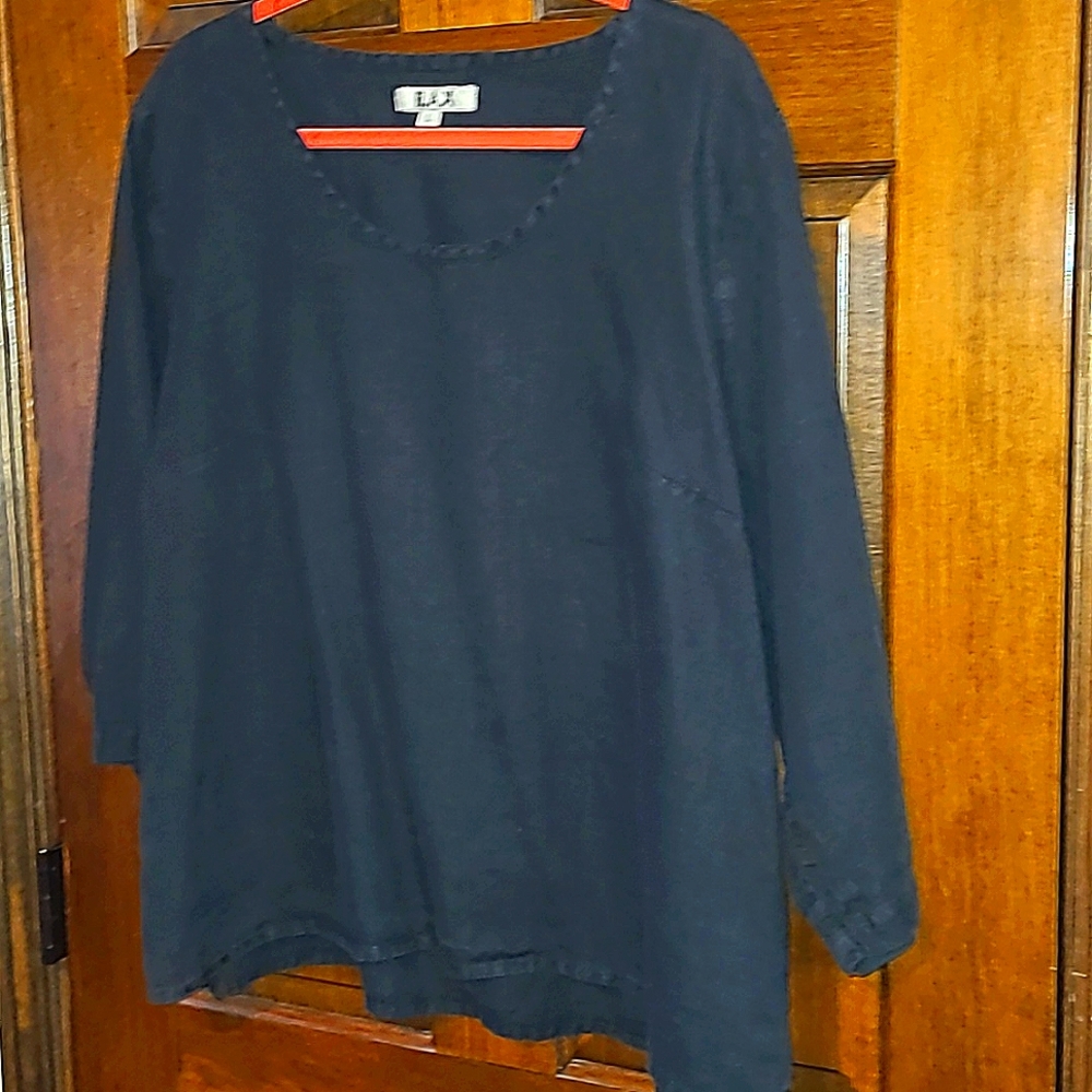 Flax large linen blouse